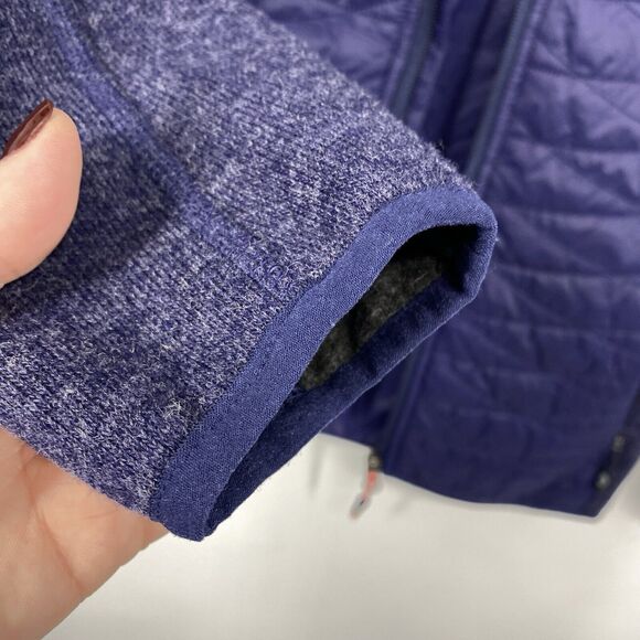 McKinley Womens Wool Puffer Jacket size Small Blue Hooded Full Zip - Picture 12 of 13